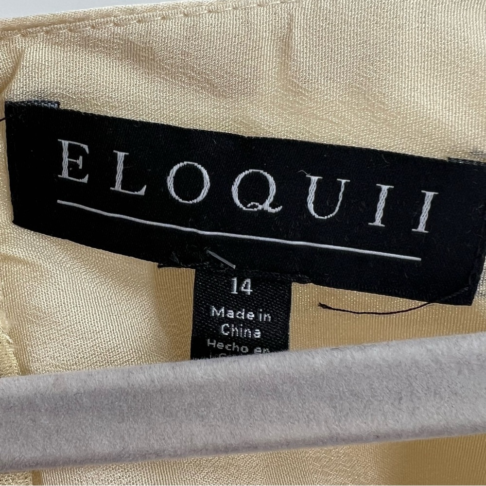 Eloquii Pleated Satin Midi Gown with Cutouts in Wood Ash size 14 NWT - Picture 6 of 9